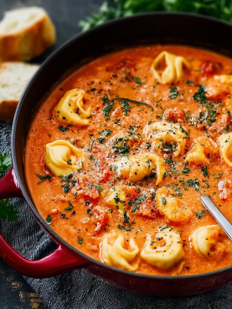 Creamy Tomato Tortellini Soup First Image