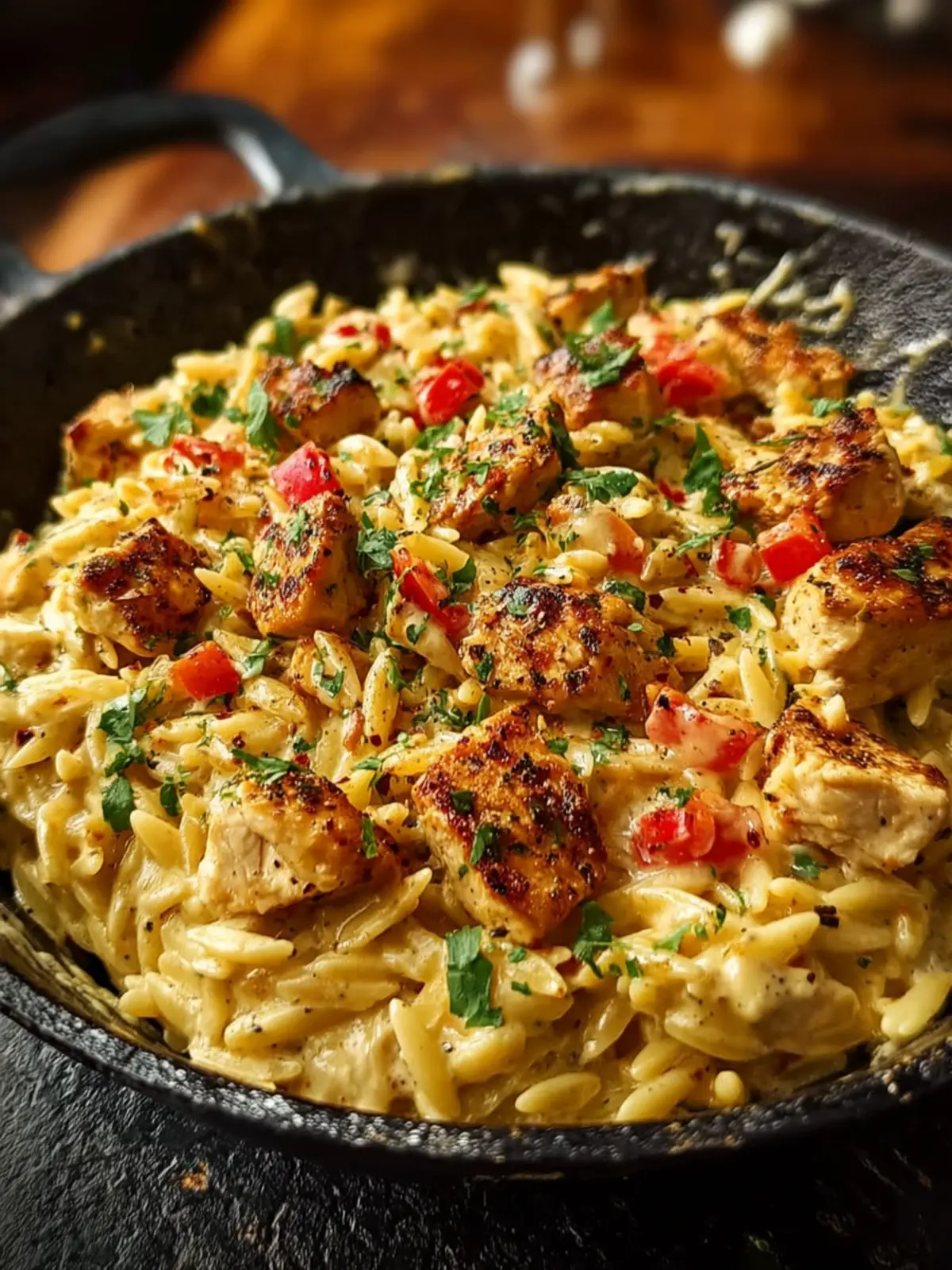 Cajun Chicken Alfredo Orzo First Image