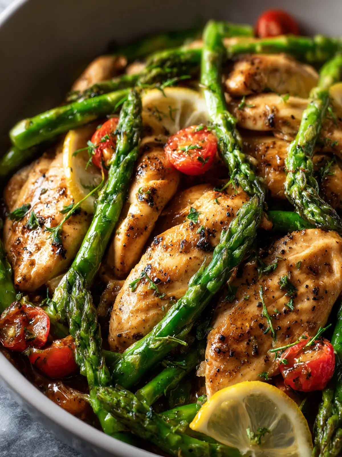 Spring Chicken Asparagus Skillet First Image