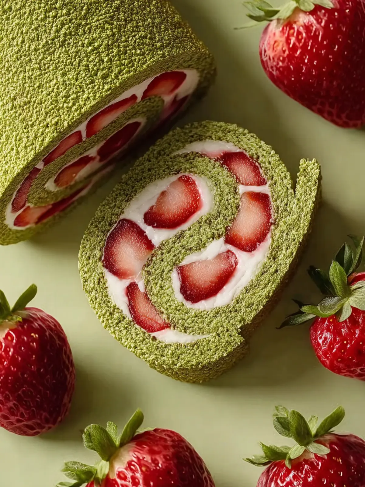 Strawberry Matcha Latte Rolls First Image